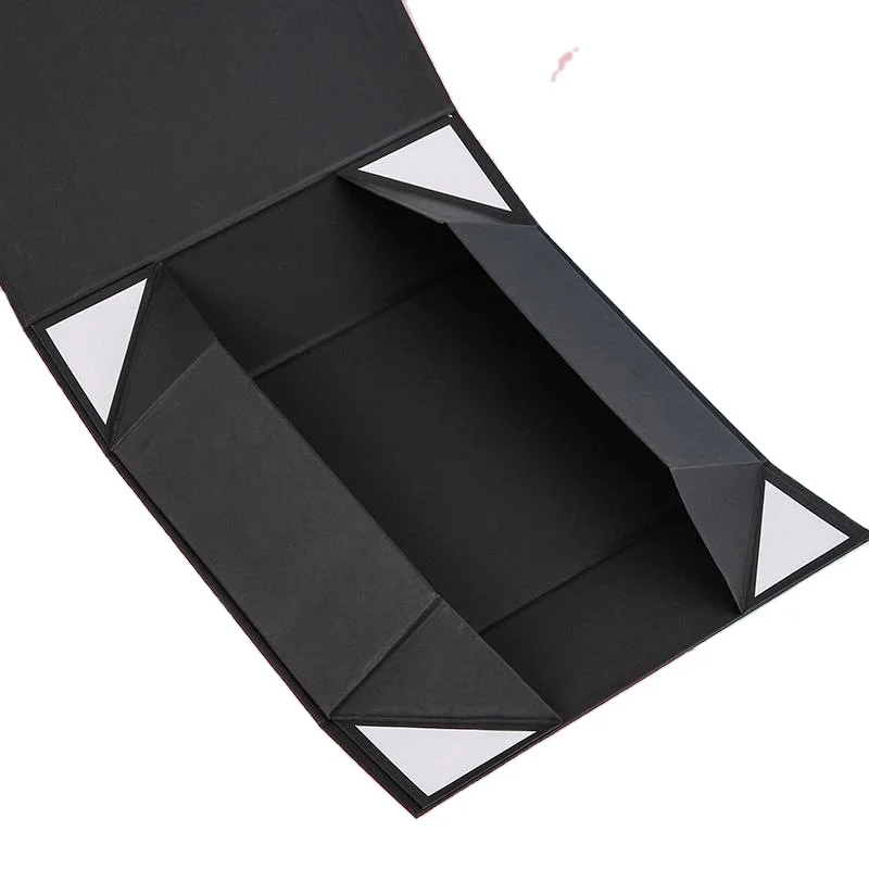 Luxury Gift Custom Mystery Sneaker Shoe Candle Storage Delivery Black Paper Cardboard Magnetic Folding Flat Rigid Packaging Box