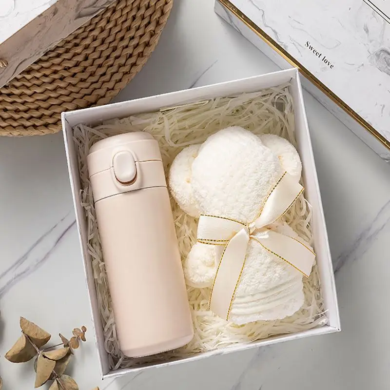 New Popular  Bear Towel Gift, Shower Microfiber Soft Gift Sets Face Towels Water Bottle Sets