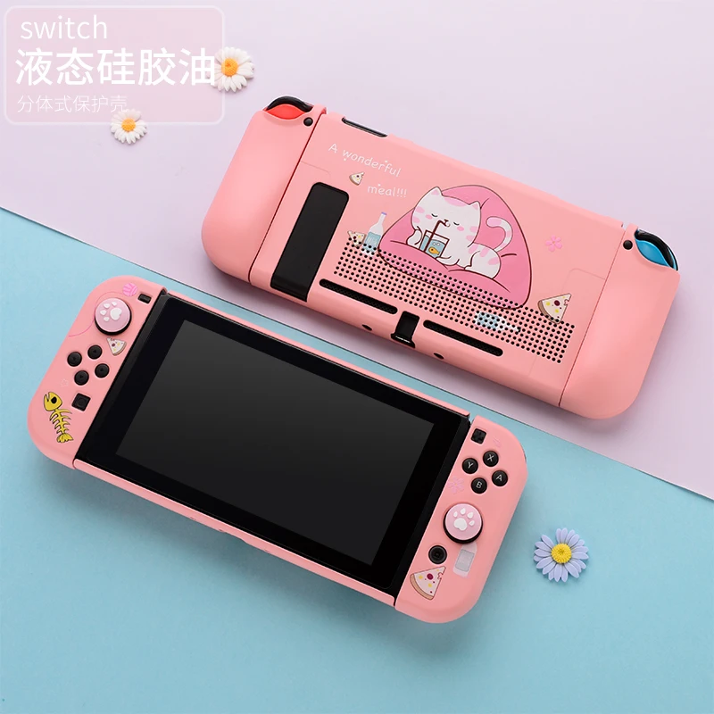 Мягкий защитный чехол из ТПУ для игровой консоли Nintendo Switch милый мультяшный контроллера