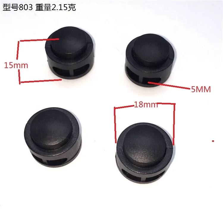 Antiskid Buckle Black Plastic Shoes Buckle Shoelace Decorations Outdoor Running Sport Rope Clamp Cord Locks Stopper