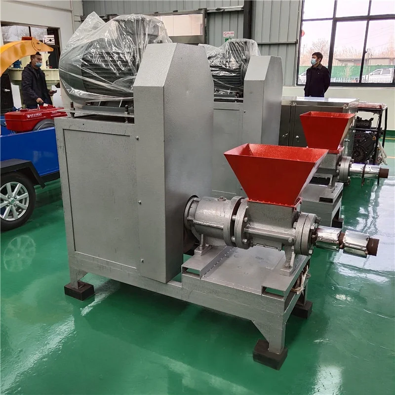 Tunisia shisha corn stalk rice straw lump wood rod briquette charcoal making machine