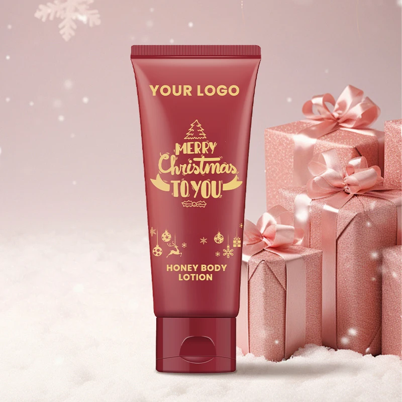 MULAN Christmas Limited Edition Honey Shower Gel and Body Lotion Set Customizable Fragrant Spa Bath Set for Home Use