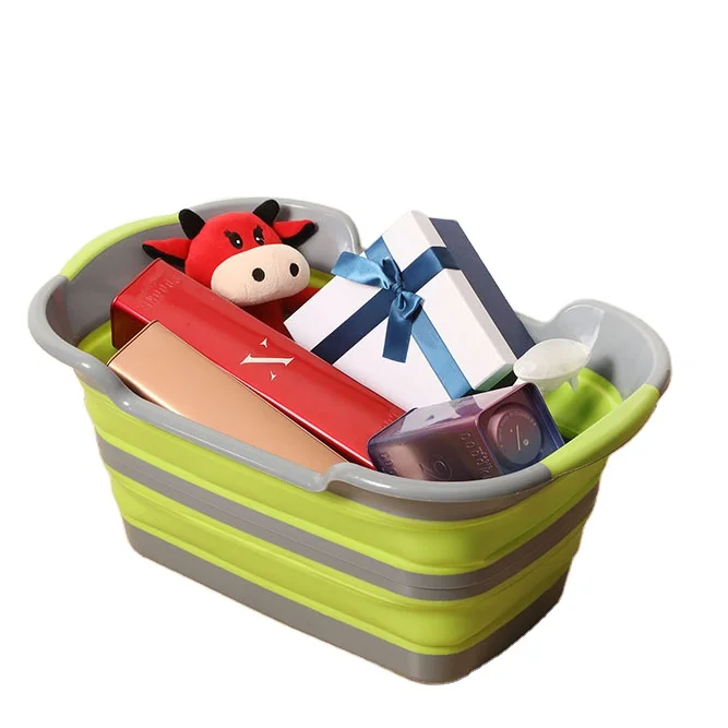 OEM E-Shop Hot Sale Multifunctional Laundry Basket Storage Organizer Portable Wash Basin Collapsible Small Pets Bath Tub