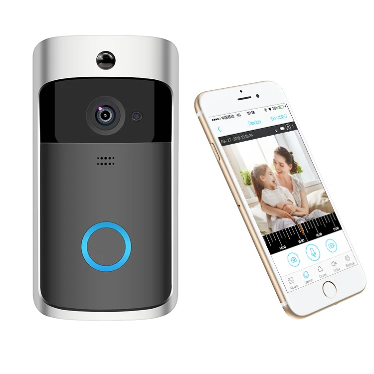 Простая установка низкой мощности видео дверной звонок с 166 градусов угол обзора
