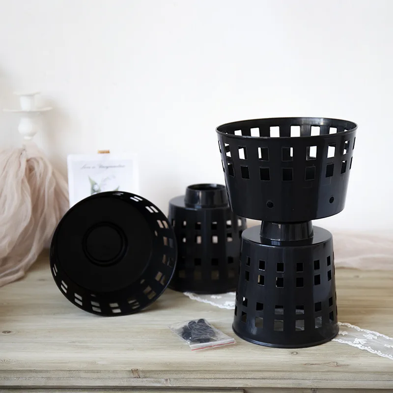 JAYWOOD New Design Flower Packaging Barrels Supplies Material Bouquet Bucket Plastic Flower Arranging Container Moulds
