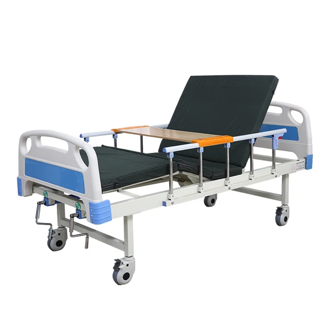 
2 Cranks Manual Hospital Bed with Wheel Hospital Equipment Bed Two Function medical hospital bed 1 YEAR Onsite Training 