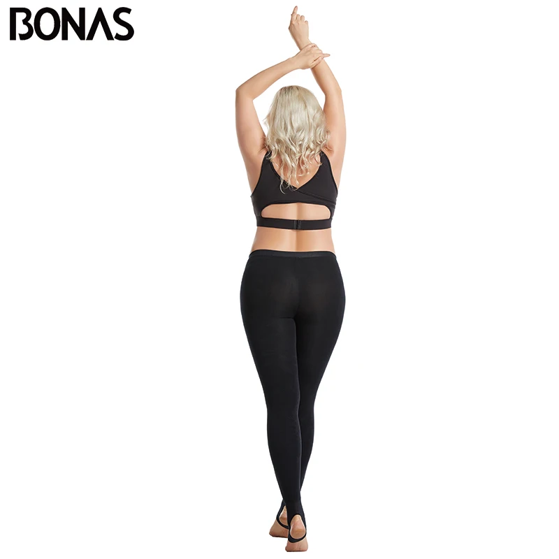Bonas Widely Used Superior Quality Winter Warm Thermal Fleece Leggings Pantyhose with hole Sexy Womens Fleece Tights