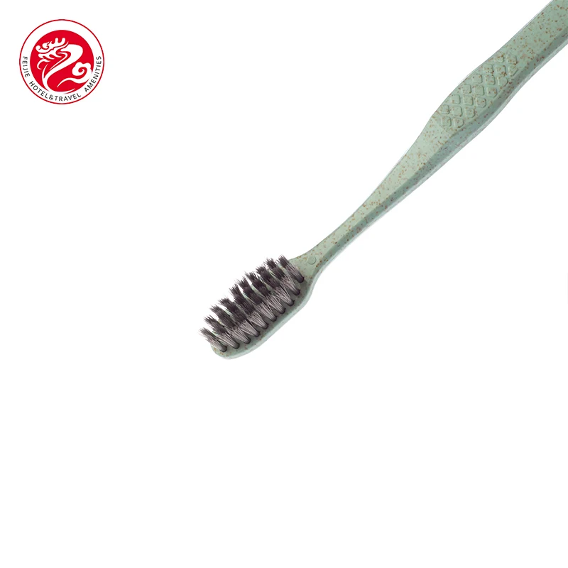 Высококачественная китайская одноразовая зубная щетка из пшеничной соломы для отеля