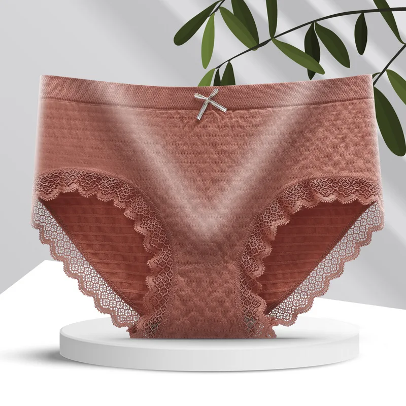 Autumn and winter new seamless Modal mid-waist simple ladies underwear wholesale antibacterial briefs