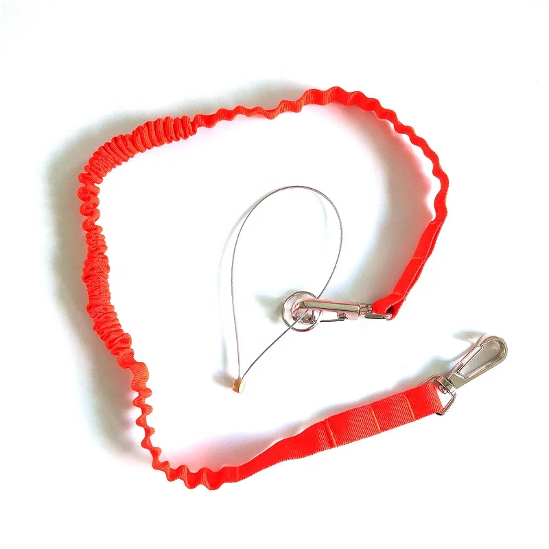 China Wholesale Retractable Tool Safety Rope Elastic Carabiner Hook Tool Tether Lanyard Pet Traction Rope For Coil Safety