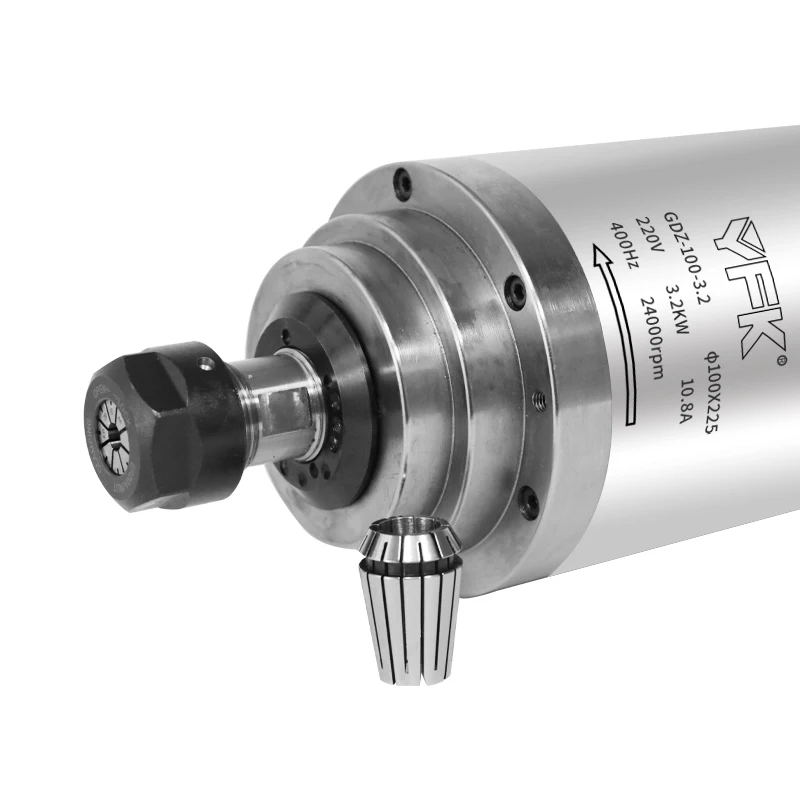 3.2kw 220v/380v Soft Wood Milling Drilling Spindle Motor Water Cooled Cnc Router Tapping Drilling Motor Machine Tool Spindle