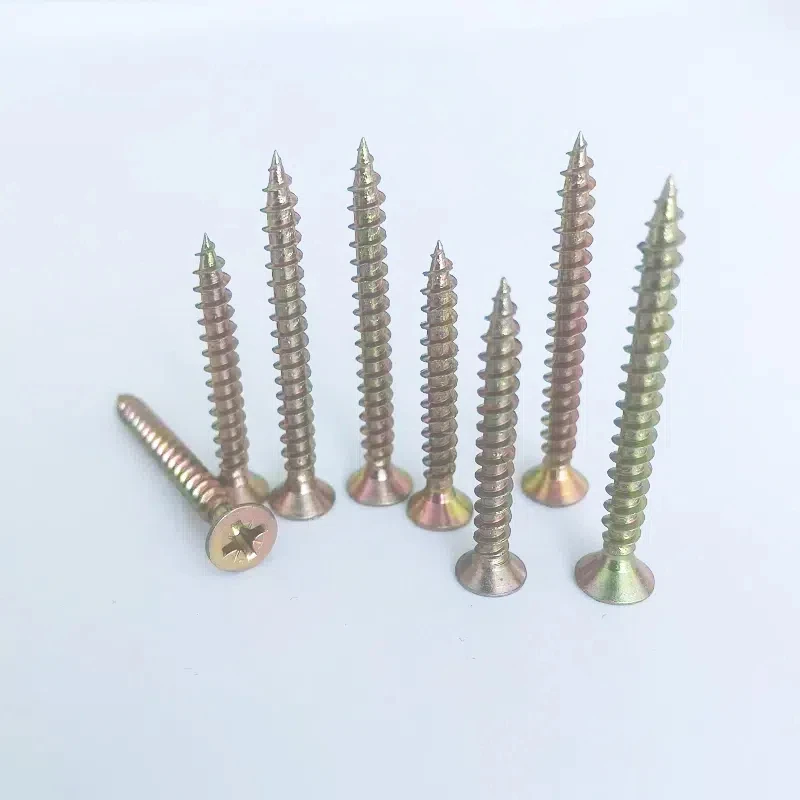 Yellow Zinc Coated square Drive Countersunk Flat Head 65mm Chipboard-screw Phil Long Self Tapping Wood Screw for Furniture