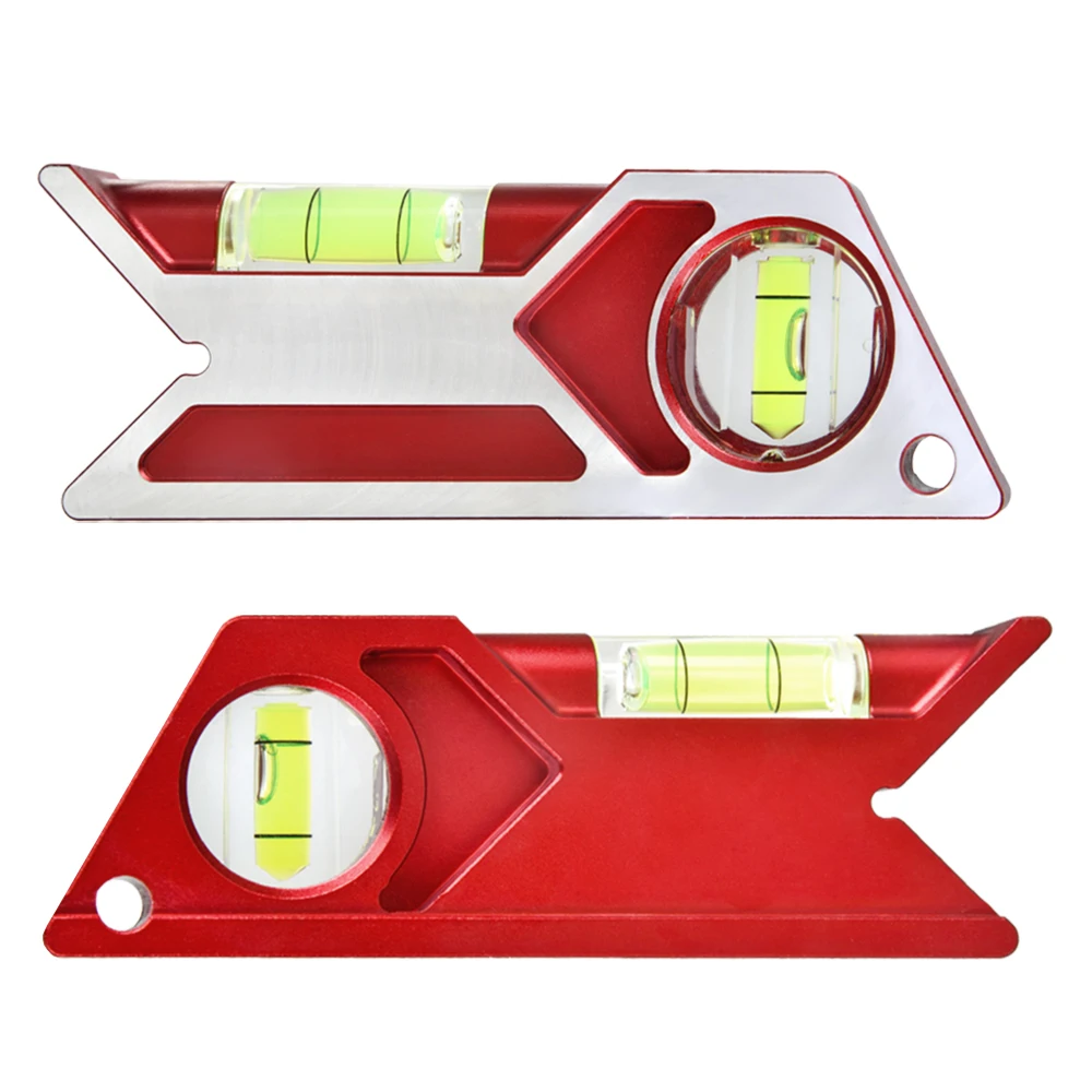 New Design Fish Type Measuring Level Ruler Aluminum Alloy Pocket Spirit Level With Green Level Bubble