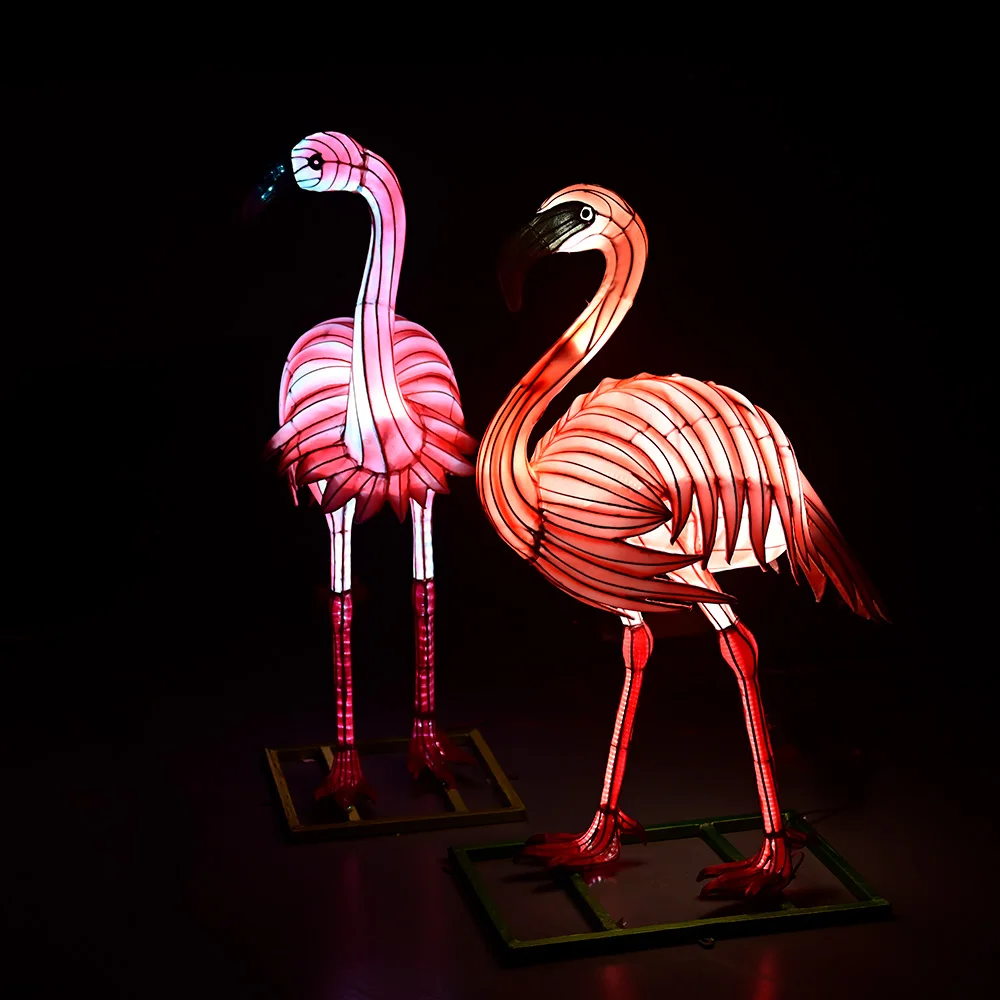 Traditional Halloween Flamingo Festive Lanterns Show Animals Decorative Lighting Motif Lights Decoration Outdoors