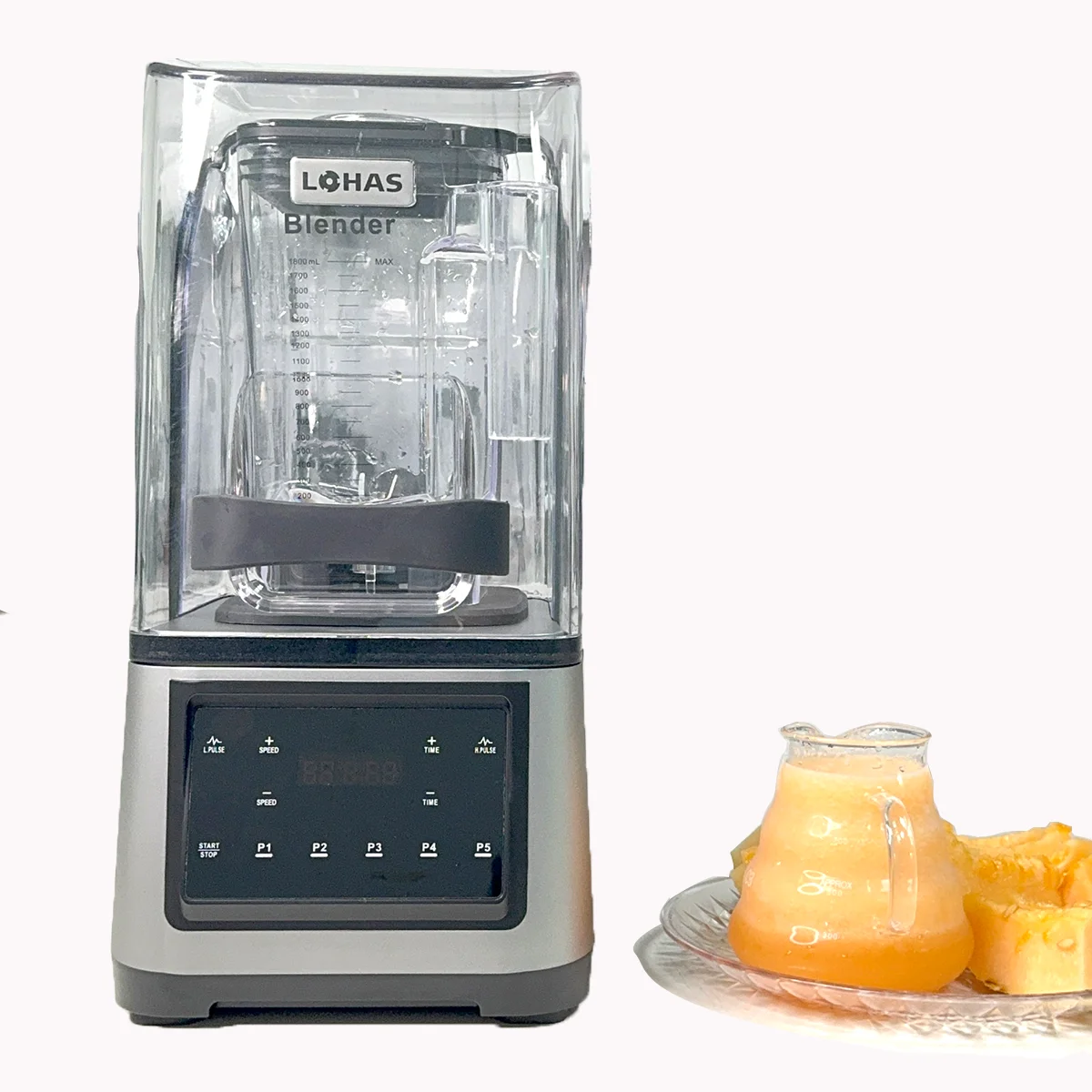 High Speed Heavy Duty Commercial Kitchen Blender Multifunctional Industrial Food Processor Quality Sound Cover