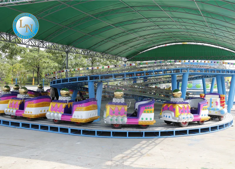 Factory Direct Sale Amusement Machine Carnival Games Facilities Adult And Kids  Electric Track Rail Train Mini Shuttle Bus