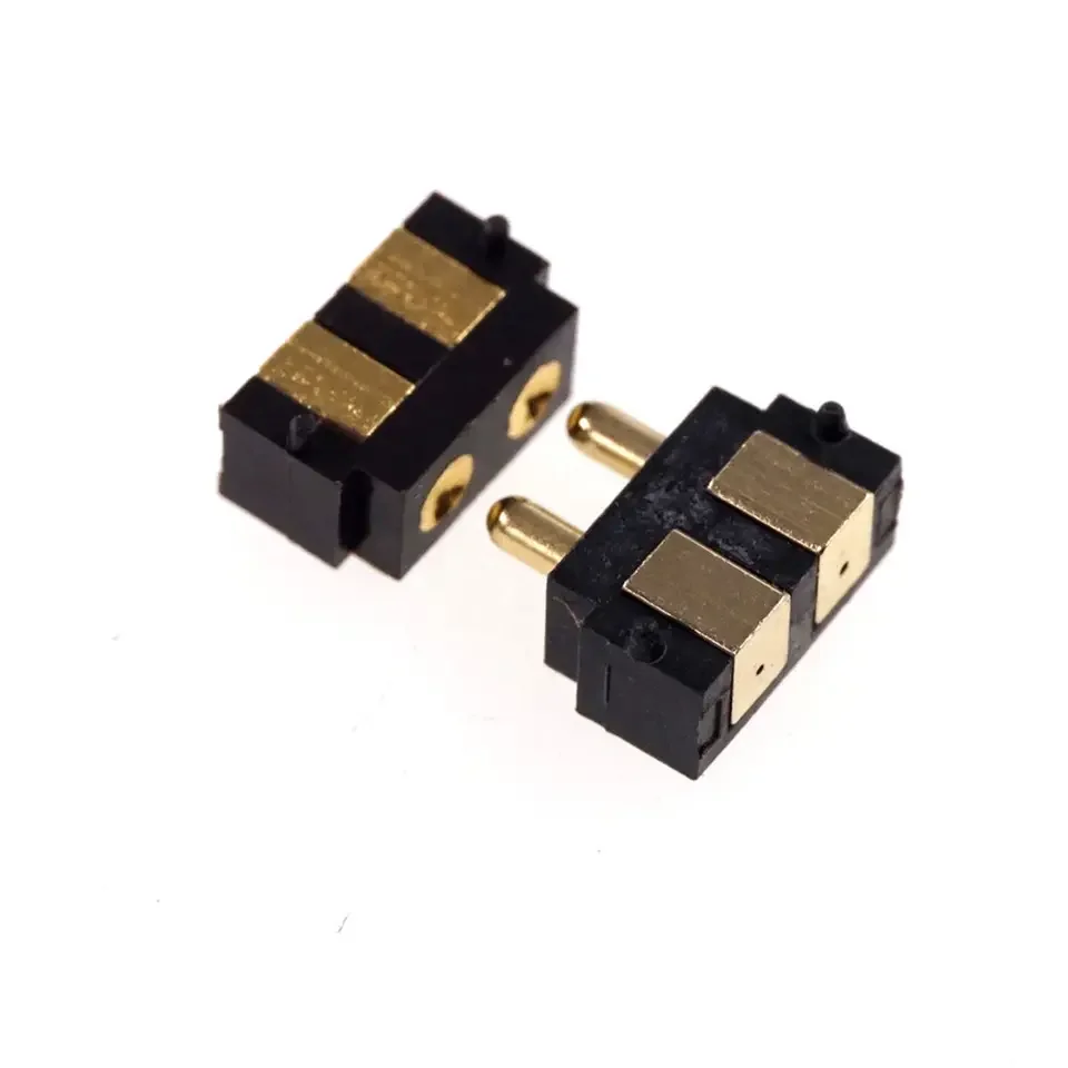 Smd Led Factory Price Circular 2pin Data Transfer Connector Battery Connectors for Computer Degree Bend Pogo Pin Connector 90