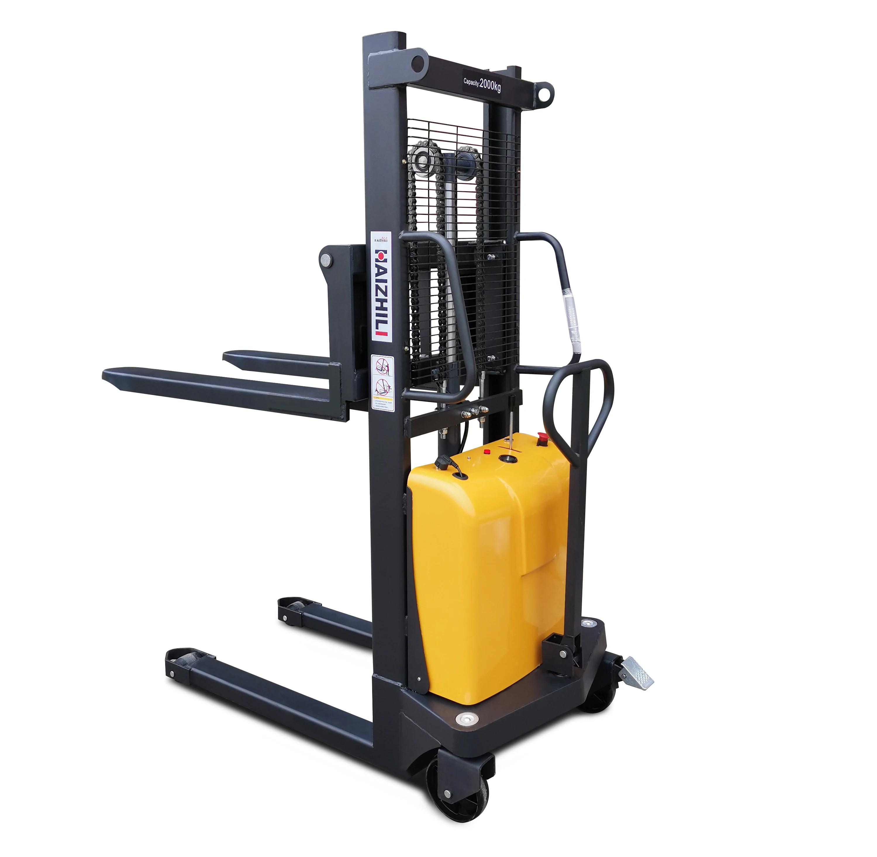 HaizhiLi Handling Equipment Factory offer 1000kg 1.6M good quality material handling equipment semi electric stacker