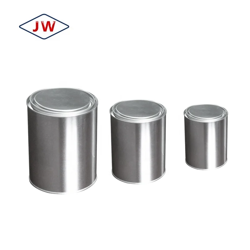 Пустая простая внешняя и простая внутренняя металлическая краска с крышками