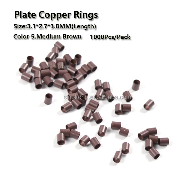 Wholesale 3.1*2.7*3.8mm without lip edge copper hair micro ring beads for hair extensions tools