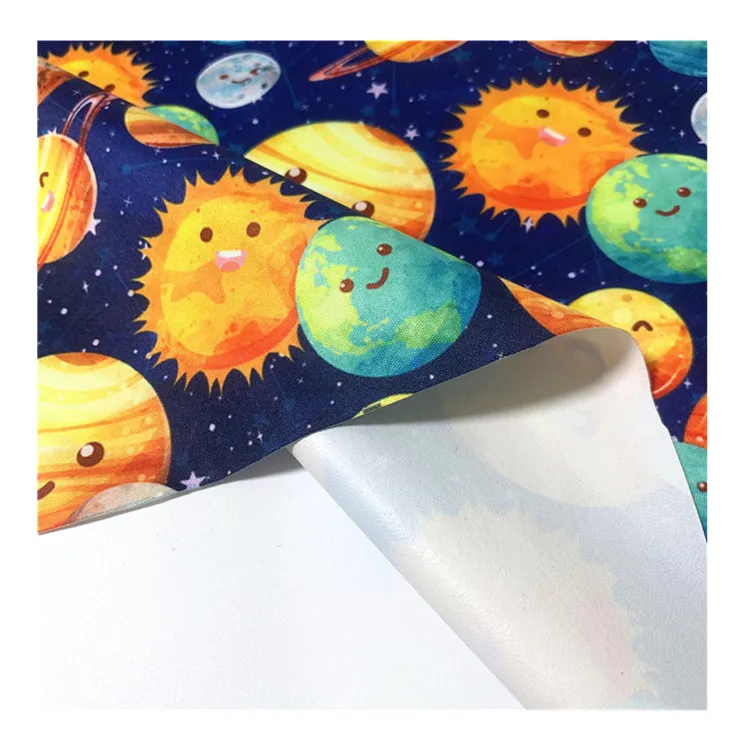 Digital Print 100 Polyester PUL Waterproof fabric Interlock bonded TPU 170gsm For Diaper