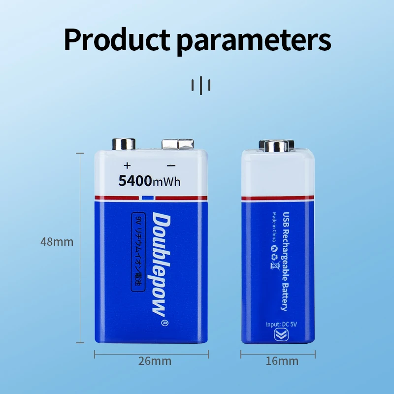 Energizer 9v Batteries 5400mwh 9v Rechargeable Battery Usb C Battery