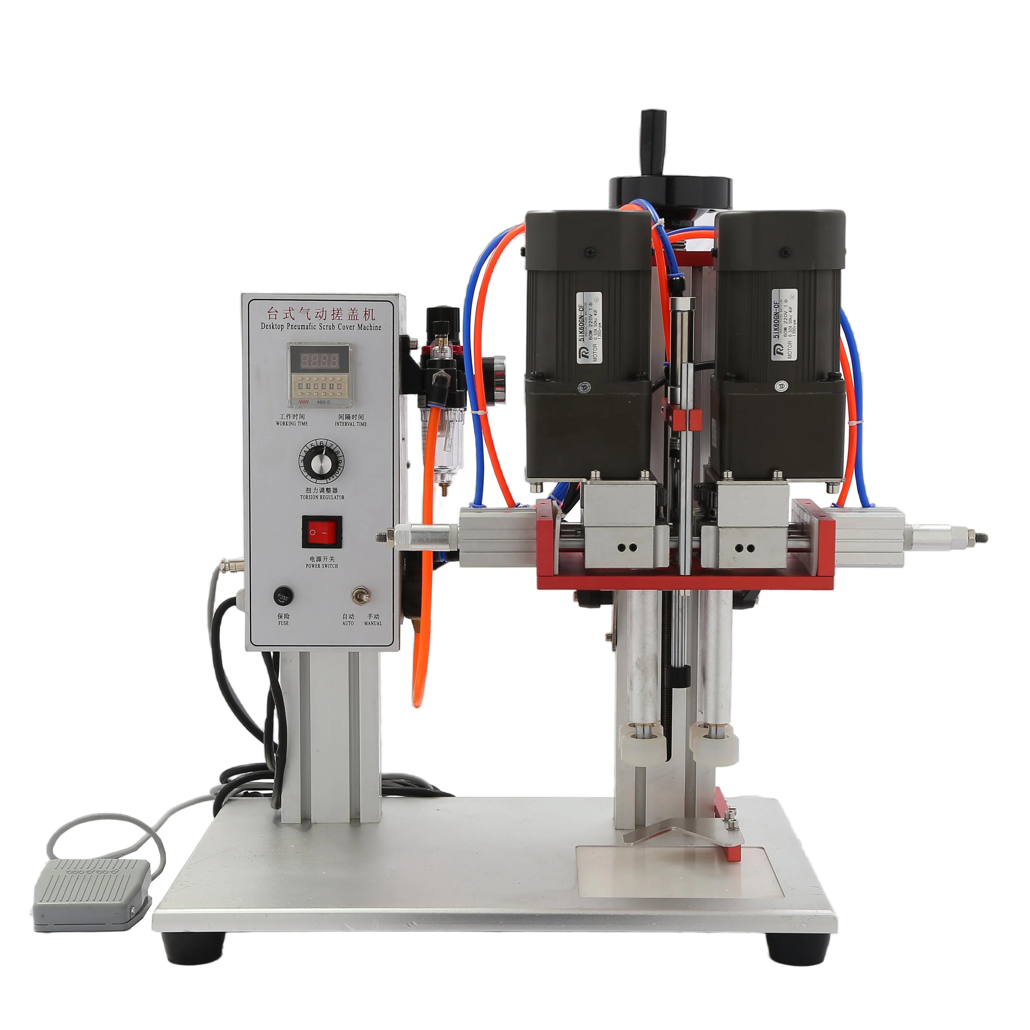 DDX-450 Semi Automatic Small BusinessElectric Desk Type  Manual Plastic Bottle Screw bottle capping machine