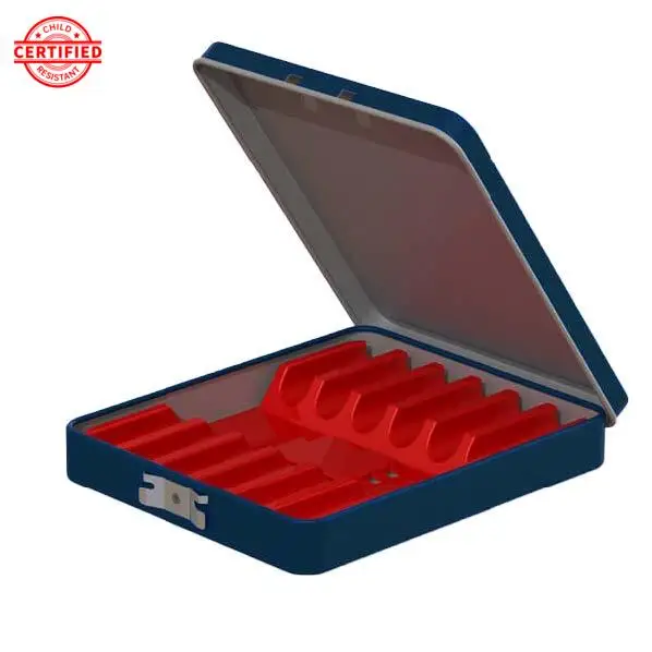 
customized childproof air tight weed packaging pre roll cones container thin square tin box for cigarette mint weed 