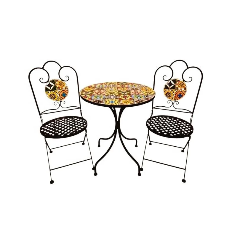 The new model has innovative new design new experience Glory Emblem personality pattern Mosaic table chair