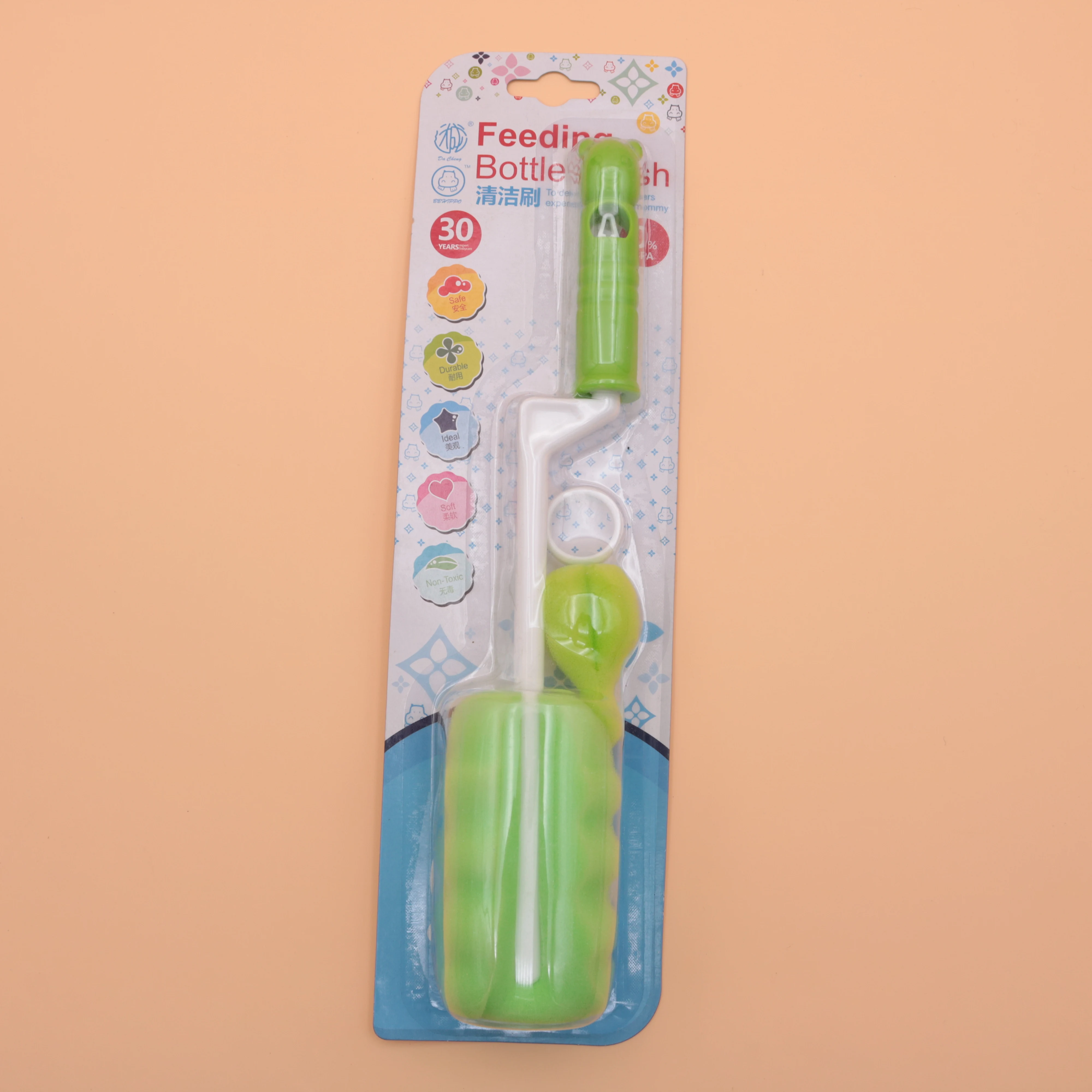 sponge bottle brush water fed brush kit sponge nipple brush 360degree cleaning factory wholesale customized