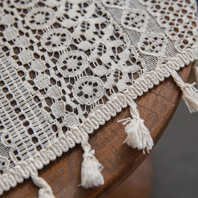 Blackout lace crochet openwork living room window curtain fabric