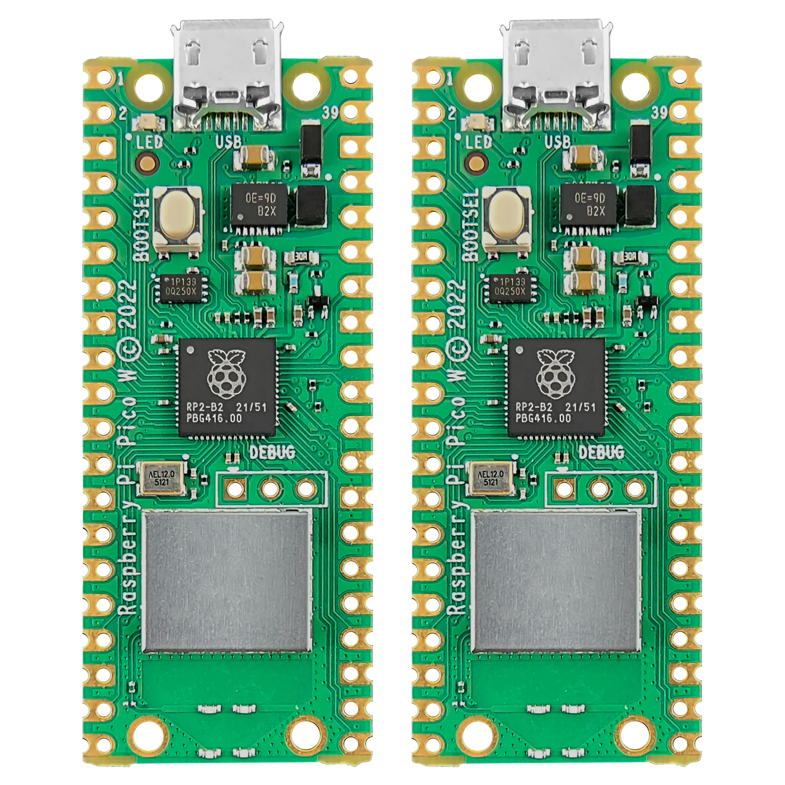 Raspberry Pi Pico W Wireless LAN WiFi RP2040 Dual-core Microcontroller Development Board with USB Cables/Pin Headers