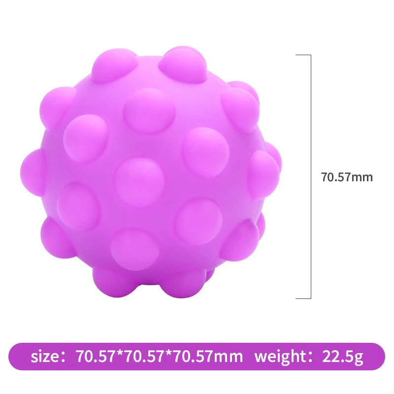 2022  Factory Wholesale  Anti-Stress Rainbow Pop Ball Fidget Toy Popping Sensory Squeeze  for Kids Adults Fidget Toy HOT
