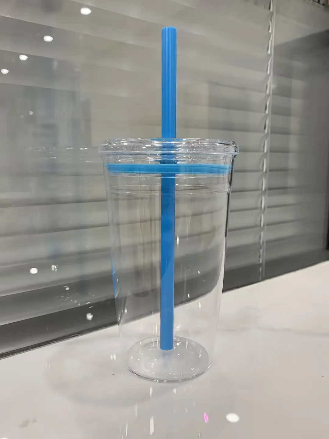 12oz 16oz single wall light cold cup plastic tumbler for Boba Milk Tea with big diameter straw clear transparent coffee mug