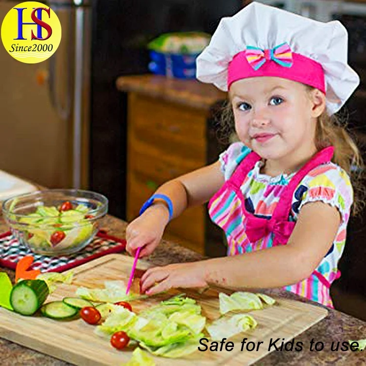 Chinese Cheap Colorful Household 3PCS Plastic Fruit Cutting Kitchen Knife for Kids