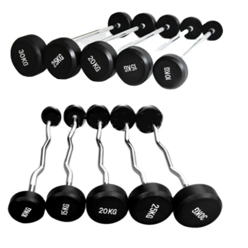 Stainless steel   FITNESS  EZ Curl  cerakote barbell 20kg training barbells weightlifting olimpic  barbell bar