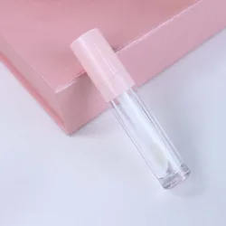 Clear cosmetic cute candy shape lip gloss containers round lipstick tube 8ml