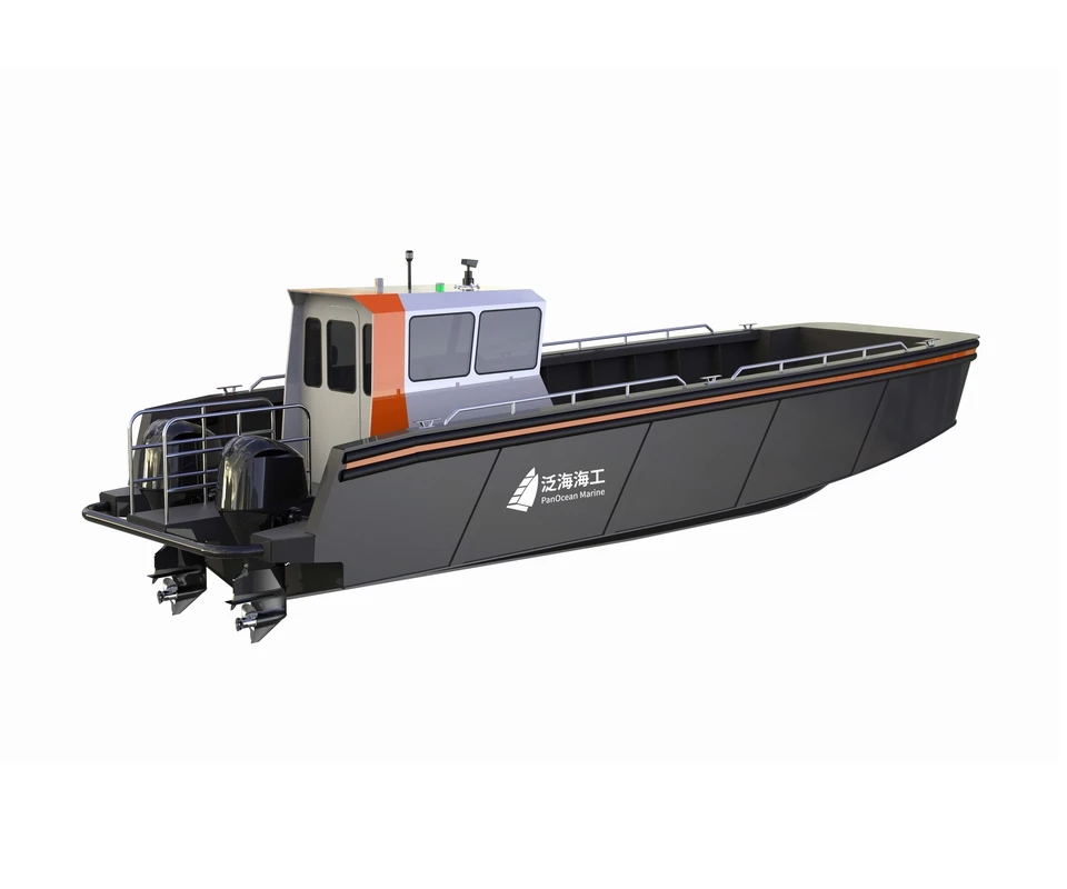 Latest Developed Unsinkable HDPE cargo boat ship PE landing craft boat for cargo and equipment carrying