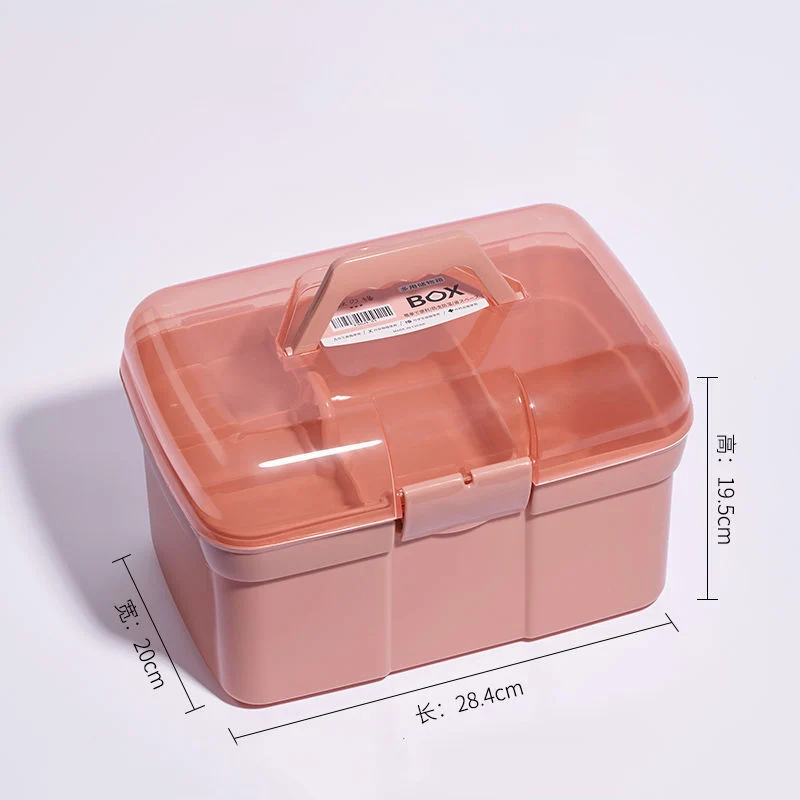 Portable Nail Art Carrying Case Nail Dryer Plastic Storage Organizer Case Nail Polish Carrying Box with Removable Tray