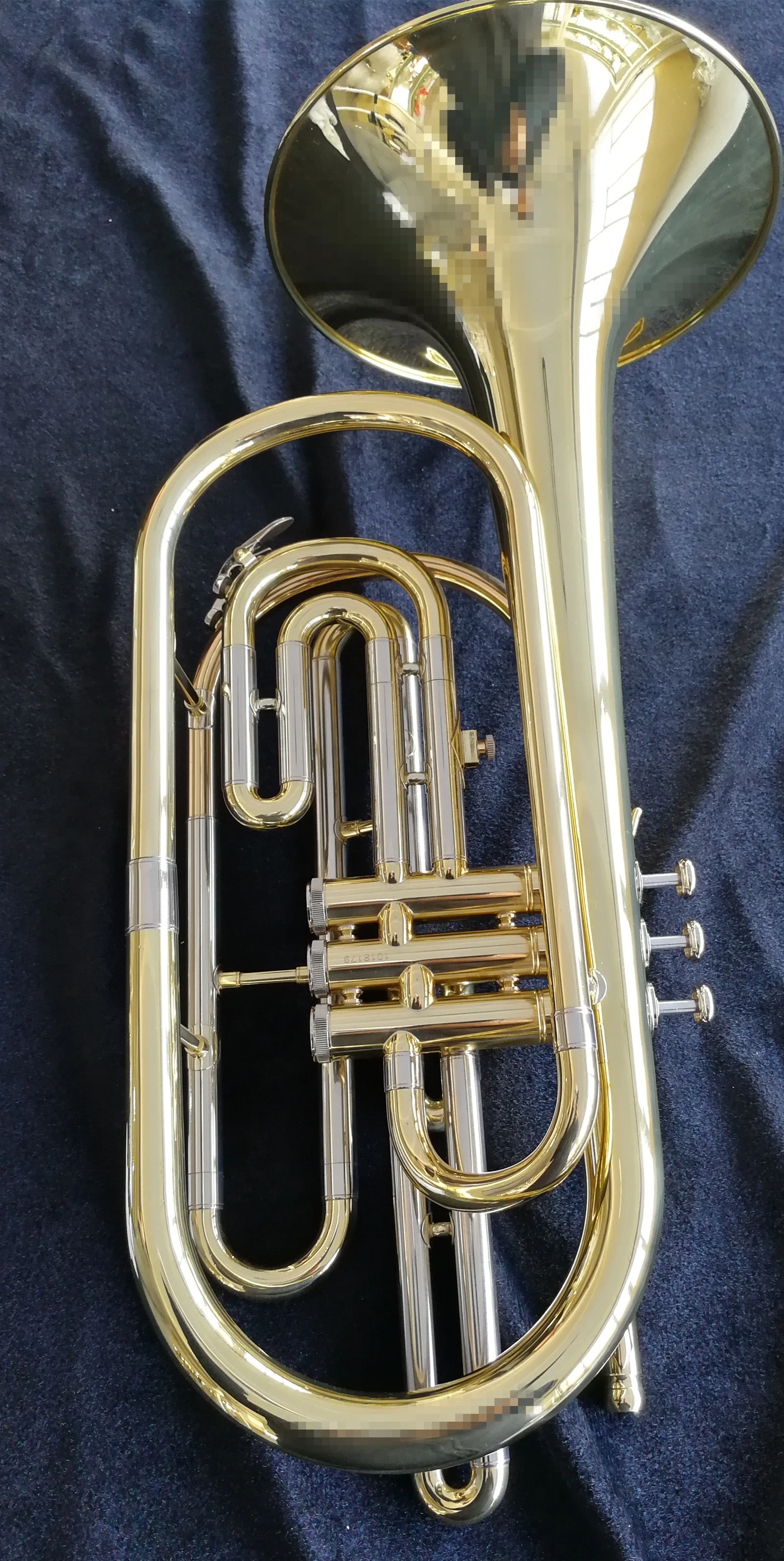Высококачественный золотой лак Bb tone поршневой тромбон с 3 клапанами из нержавеющей стали (JMS-300)