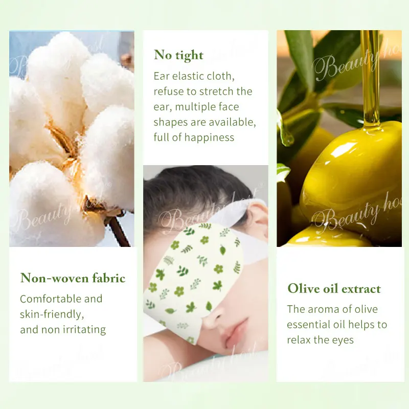 Hot Product Eye Under Eye Mask Moisturizes Steam Heating Olive Eye Patches