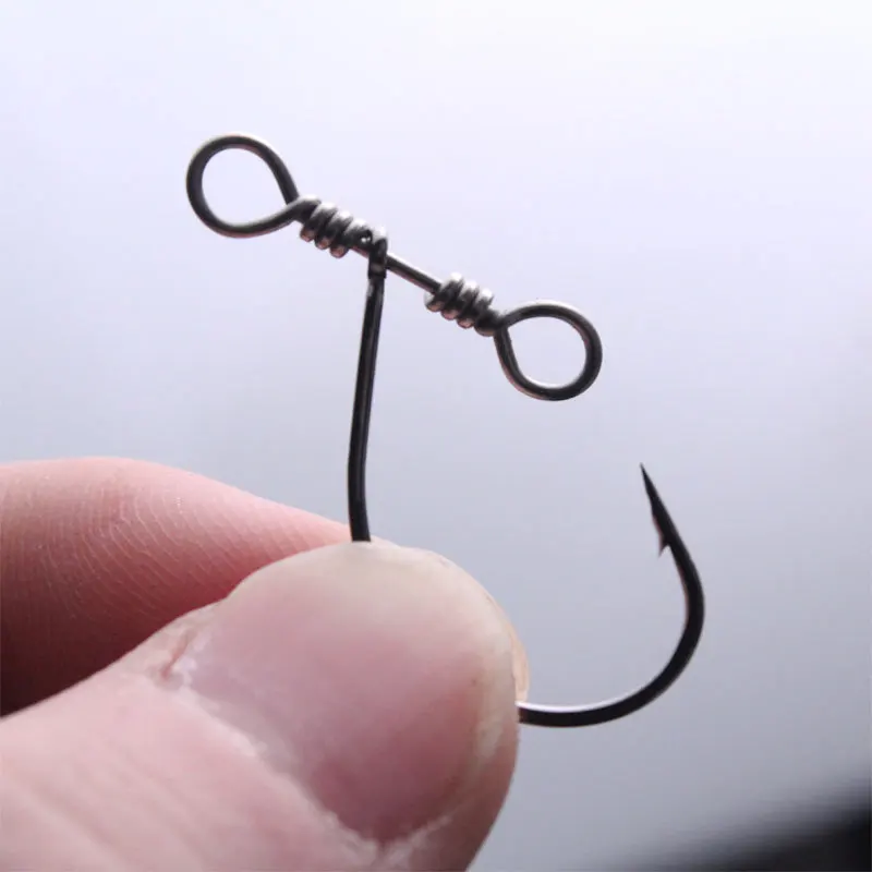 NEW OEM Fish Hook Barb Barbed Crank Hooks Accessories Feeder Snaps Pin Bearing Connector for Rolling Swivel Fishing