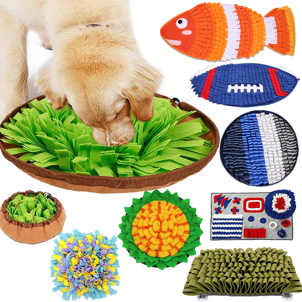  HMS custimise soft dog webbing flower snuffl mat pet sniffing pads wooly training snuffle Feeding 2021 for dogs