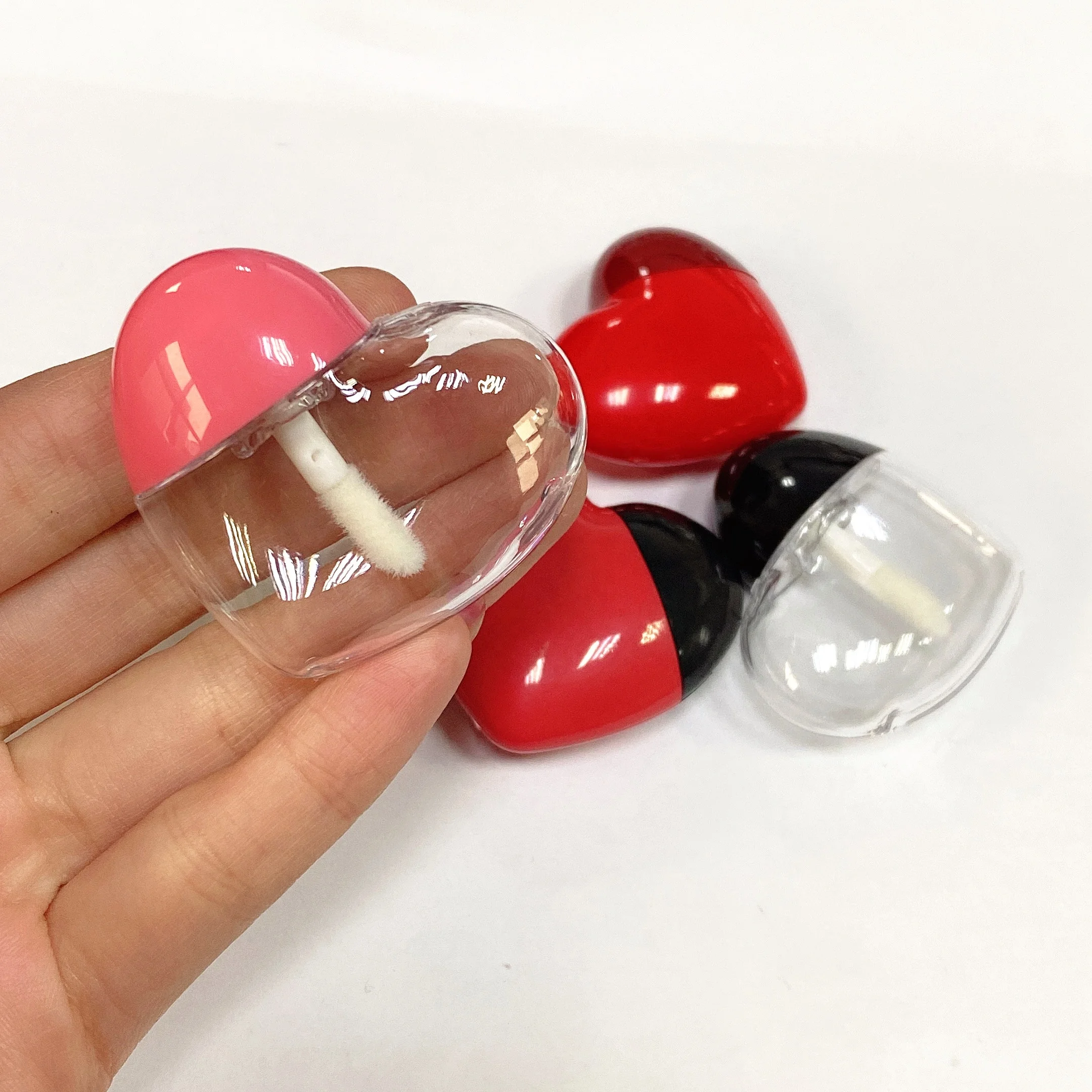 Unique New Design Custom Logo Heart Hot Stamping Orange Test Tubes Classy Cat Printing Lipgloss Tubes