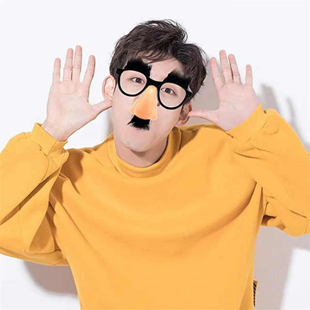 Wholesale Funny Disguise Glasses Novelty Clown Eyewear Eyes and Nose with Mustache Glasses for Halloween Costume Party Favors