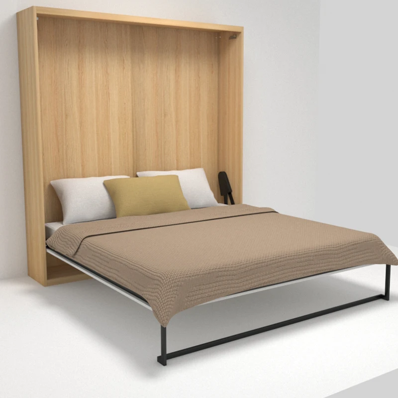 Bedroom Furniture Murphy Bed Fold-down Hidden Wall Panel Bed Steel Frame with Hardware Kit for Single Apartment