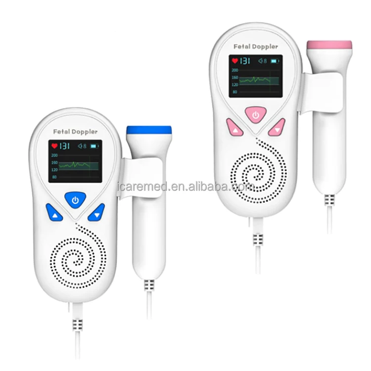 High quality Pregnancy Customized Portable Doppler Fetal Heart Rate Monitor bog screen For Home Use Baby Heartbeat Monitor