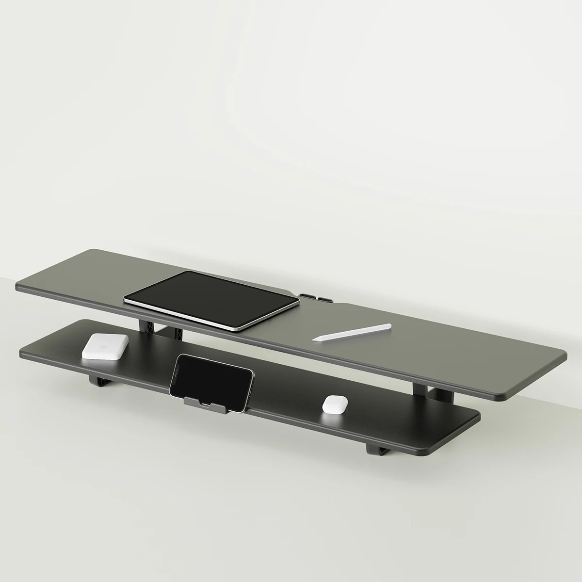 Hot selling Desk Organizer Double layer gaming laptop Monitor Riser stand USB for Home Office Living Room or School study