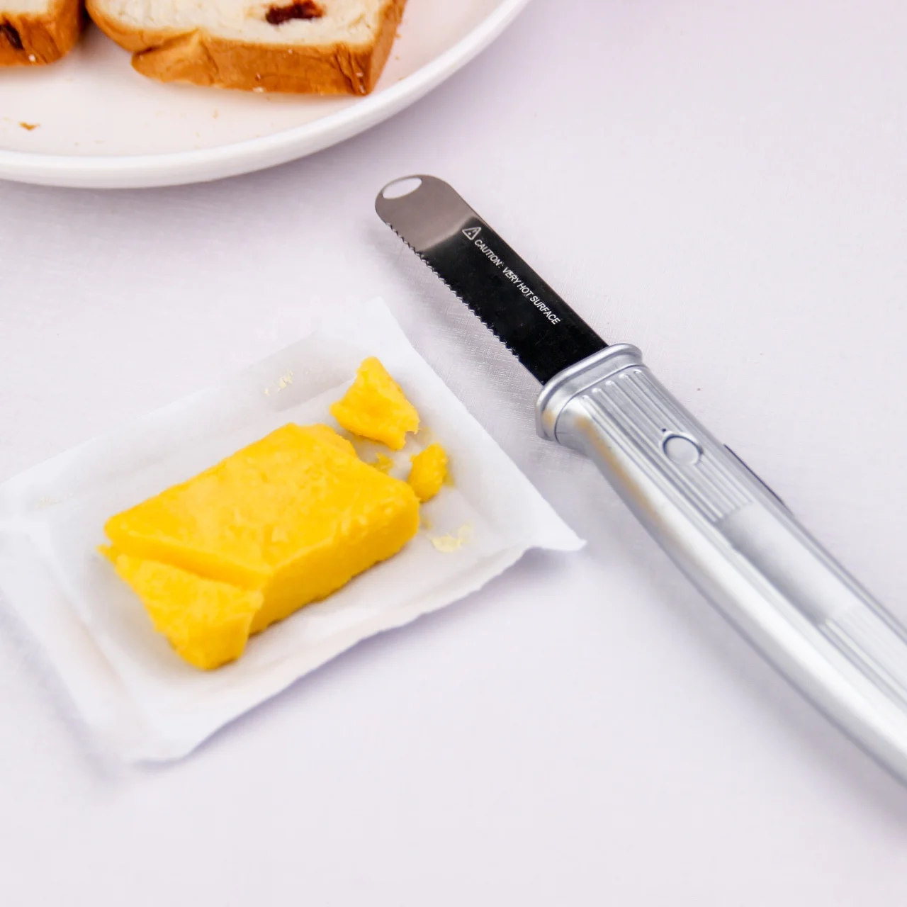 Mini Stainless Steel Electric Rechargeable Cheese Self Heated Butter Spreader Knife Auto Warm For Melting