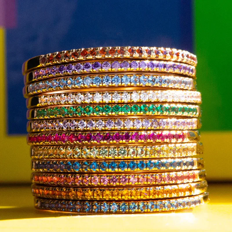 Hot Selling Fashionable Simple Stacking Rhinestone Ring Decoration Gift Stainless Steel Rings